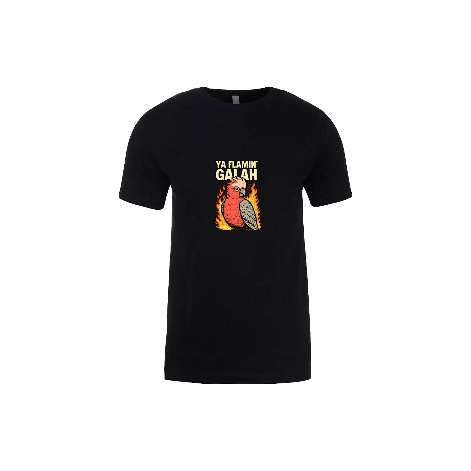 Black front flat lay