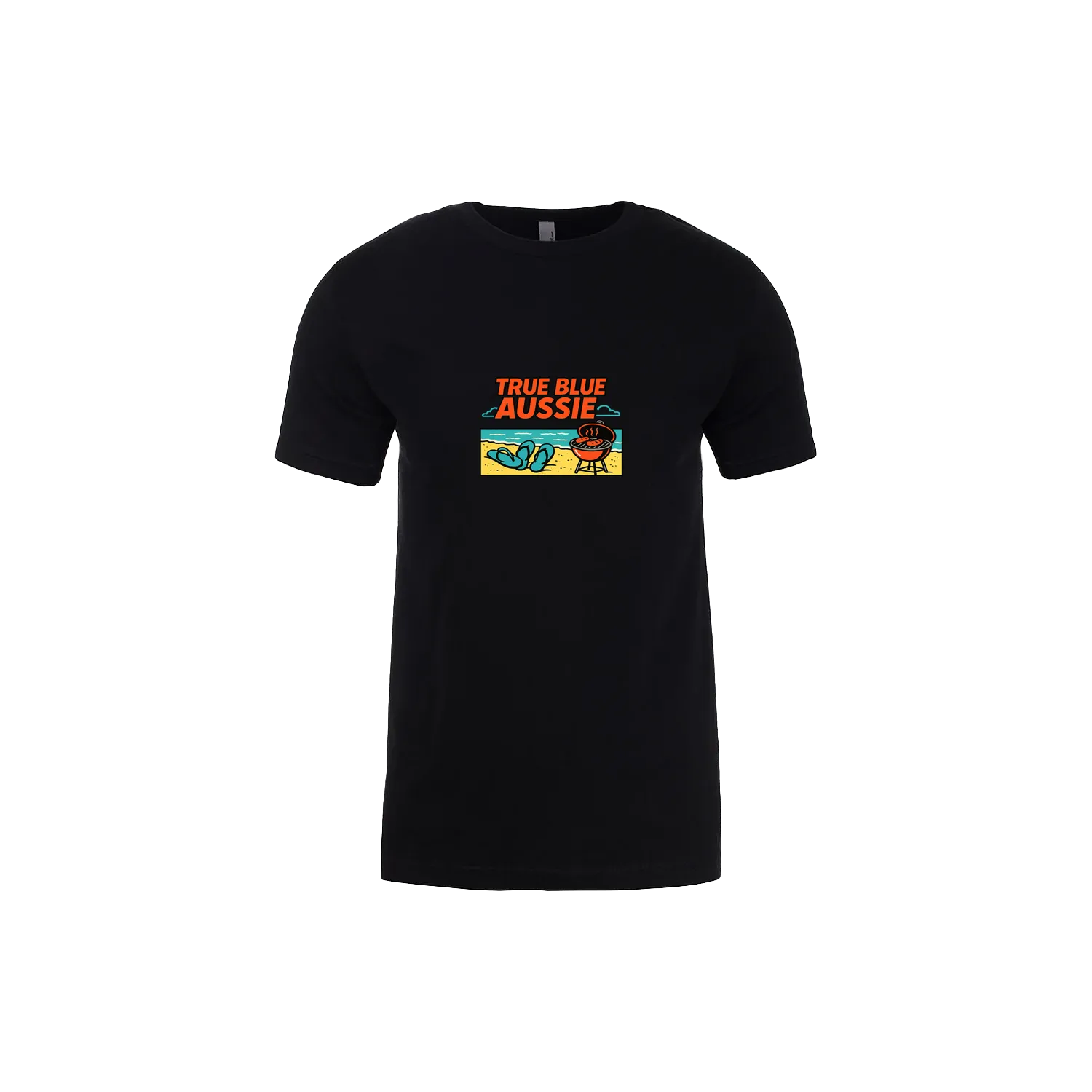 Black front flat lay