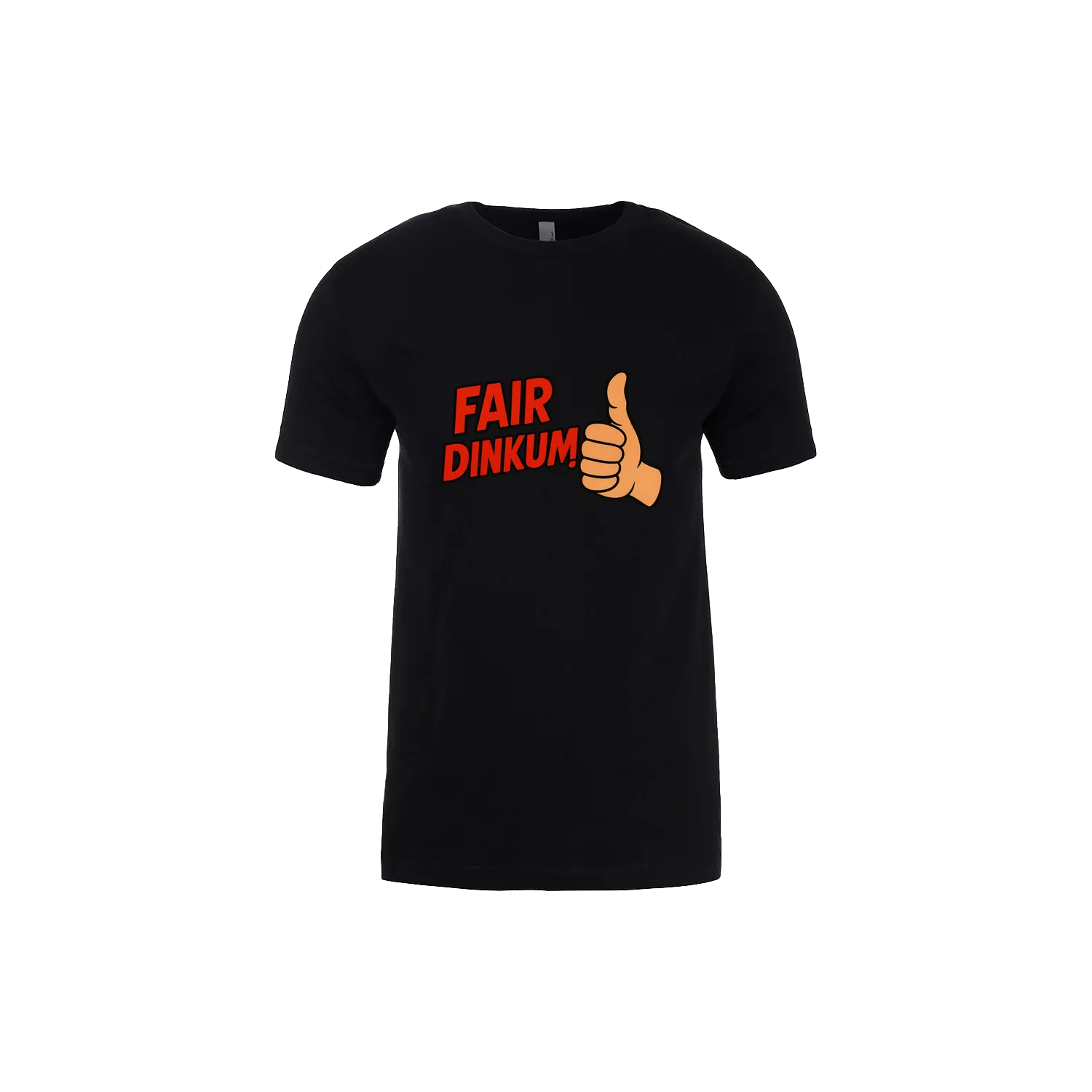 Black front flat lay