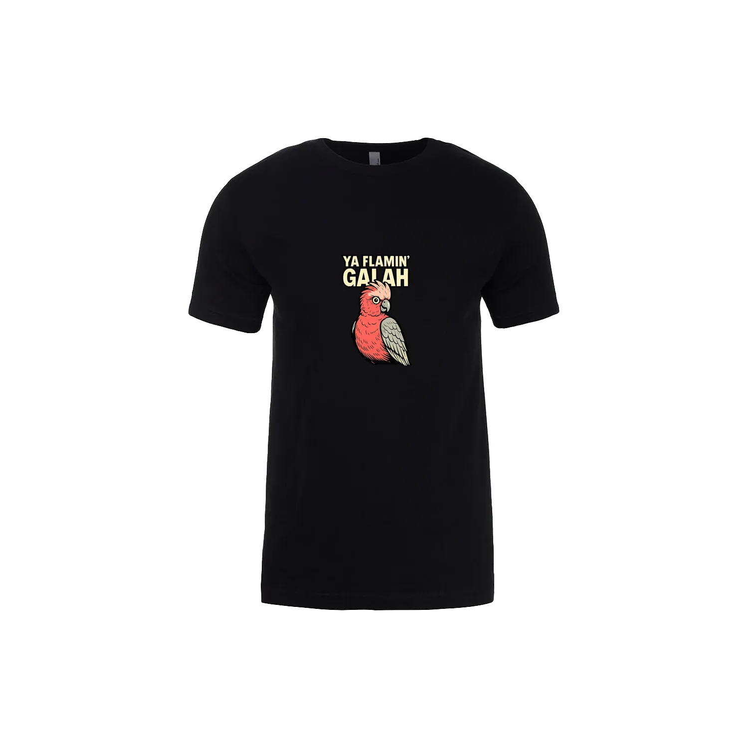 Black front flat lay