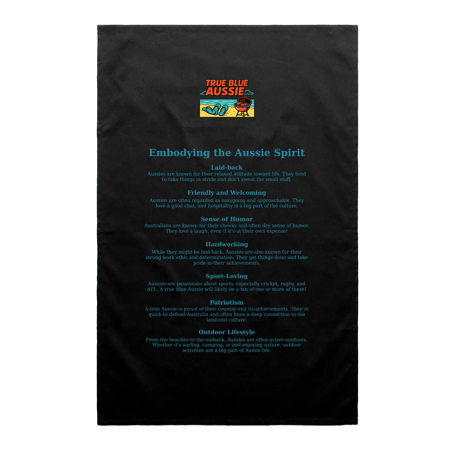 Black front flat lay